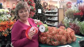 How to Make a Basic Mesh Wreath Part 1 [upl. by Yates148]