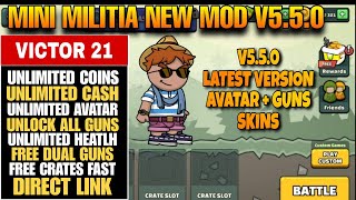 Mini Militia Mod Apk New Latest Version  Unlock All Avatar Max Rank  Unlimited CashampCoins Supreme [upl. by Htebiram]