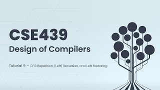 CSE439  Design of Compilers  Tutorial 09 [upl. by Hardman]