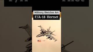 Military Sketches Art  F 18 Hornet [upl. by Wilmer]