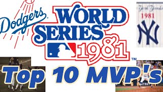 1981 World Series MVPs Los Angeles Dodgers vs New York Yankees [upl. by Bambi]