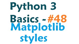 Python 3 Programming Tutorial  Matplotlib Styles [upl. by Miof Mela]