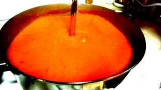 Bamix immersion blender pureeing tomato soup [upl. by Kiele]