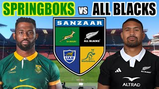 SPRINGBOKS vs ALL BLACKS 2024 Rugby Championship Live Commentary [upl. by Ardnohs]