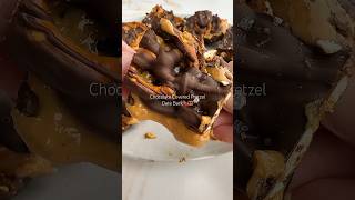 Chocolate covered pretzel date bark🍫🥨❤️ shorts [upl. by Ocirred]