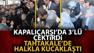 Fatihte Ekrem İmamoğlu rüzgarı Kapalıçarşıda esnaf 3lü çektirdi Tahtakalede halk bağrına bastı [upl. by Eedyak]