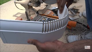 How to bend skirting around a 90 degree bend using a kerf cut [upl. by Aimej]