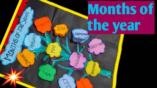 Months of the yearName of the monthMonthseasy TLMname in English and HindiTLM working model [upl. by Lrat938]