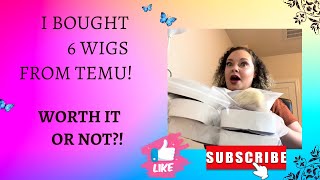 I Bought 6 Cheap Wigs From Temu Were they worth it or not [upl. by Ynamad]