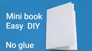 How to make a 8 page MINI BOOK with 1 sheet of paper no glue very easy [upl. by Orecul438]