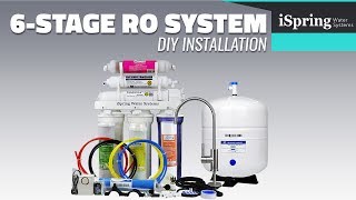 Installation  iSpring RCC7AK Reverse Osmosis Water Filtration System with English subtitle [upl. by Zoa]