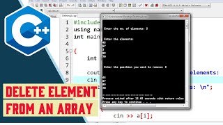 DELETING ELEMENT IN AN ARRAY  C Series [upl. by Oidgime171]