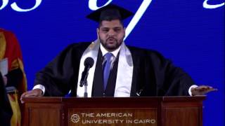 Spring 2017 Undergraduate Commencement Class Representative Speech  Ali Assem Shaltout [upl. by Vizzone]