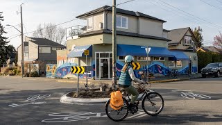 Fernwood Connector  Bicycle Boulevard Victoria BC  March 2023 [upl. by Seve]