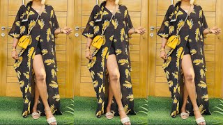 How To Make a Stylish Kimono Dress DETAILED [upl. by Sumerlin]