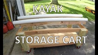 Kayak Storage Cart Build  DIY Kayak Cart [upl. by Suirtemid707]