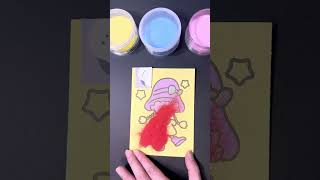 little girl and sand color sandpainting asmr color [upl. by Radborne163]