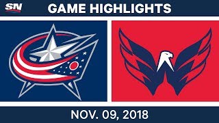 NHL Highlights  Blue Jackets vs Capitals – Nov 9 2018 [upl. by Hillhouse]