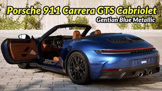 2025 Porsche 911 Carrera GTS Cabriolet in Gentian Blue Metallic 9922  Exhaust Sound and Design [upl. by Akem]