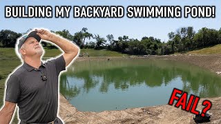 Building My Backyard Pond Build Has Been a DISASTER Pond Recap So Far… [upl. by Ettenajna]