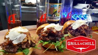 Hirschburger mit Appenzeller Alpenbitter Datteln und Walnüssen  Grill amp Chill  BBQ amp Lifestyle [upl. by Camus]