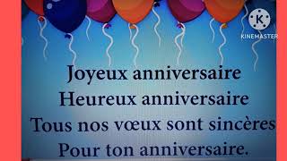 Happy Birthday song in French [upl. by Gerdy]