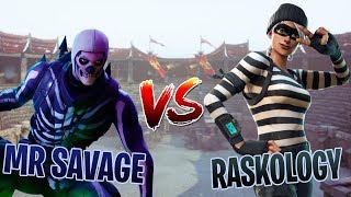 Wer ist der BESTE FORTNITE 1v1 SPIELER der WELT MrsavageM vs Raskology [upl. by Asirb]