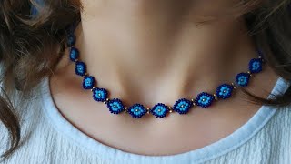 nazar boncuk bileklik nasıl yapılır how to make bead bracelet🧿easy🧿 bileklik seed bead [upl. by Rosmarin]