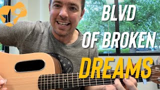 Boulevard of Broken Dreams  Green Day  Easy Guitar Lesson [upl. by Ashia]