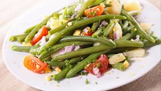 Recette  Salade haricots verts et tomates [upl. by Eetsirhc]