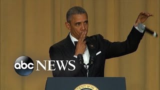 President Obama Drops the Mic  White House Correspondents Dinner 2016 [upl. by Waal]