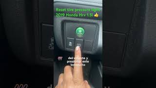 🛞tire pressure reset 🛞2019 Honda Hrv 15 l SUSCRIBETE y dale 👍💯 [upl. by Murdoch]