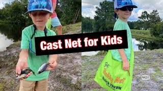 How To Throw A Cast Net For Kids  Bett’s Buddy Cast Net  Wild Voys [upl. by Nnaeirelav]