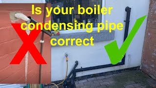 Protect your boiler from breakdown over winter make sure the condensate pipe is installed correctly [upl. by Ayotahc688]