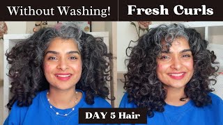 How to refresh curls without washing Day 5 hair [upl. by Hull356]