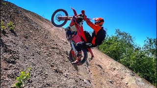 Mini Erzberg  Ktm EXC 300 TBI vs Rieju MR 300 [upl. by Allertse]