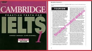 IELTS Cambridge 1 reading 23 analysis  Tourism [upl. by Atterahs]