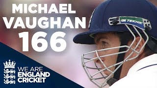 The 2005 Ashes Michael Vaughan Hits Brilliant 166 at Old Trafford  Full Highlights [upl. by Vasos297]