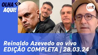 🔴 Reinaldo Azevedo ao vivo Bolsonaro na Embaixada da Hungria Jair Renan Castro com Macron e Lula [upl. by Nnayhs]