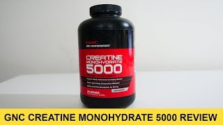 GNC Pro Performance Creatine Monohydrate 5000 Review [upl. by Icyak]