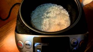 Cooking Rice in a Zojirushi NSTSQ10 Rice Cooker UK Candy [upl. by Elleinet]