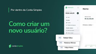 Como criar um novo usuário na Conta Simples  Vídeo Tutorial [upl. by Oakman409]