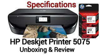 Hp Deskjet Printer 5075 Unboxing amp Review [upl. by Nylkcaj]