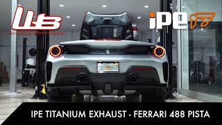 IPE Titanium Exhaust Ferrari 488 Pista Spider [upl. by Eelloh502]