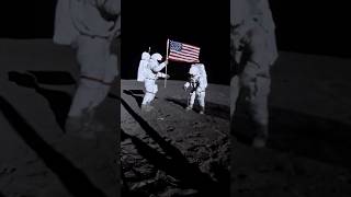 BeyondAtom  Apollo 14 Raising a US Flag on the Moon Shorts [upl. by Drucill]