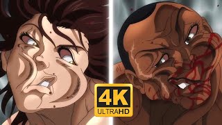 Eng Dub 4K  Baki Hanma vs Biscuit Oliva Full Fight Scene  Eng Dub 4K [upl. by Milburt]