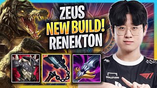 ZEUS TRIES NEW RENEKTON BUILD  T1 Zeus Plays Renekton TOP vs Akali  Season 2023 [upl. by Aroon702]