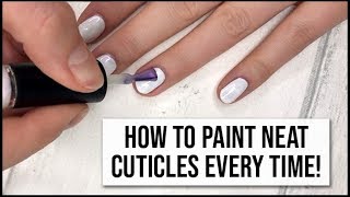 How to Paint Cuticles Perfectly EVERY TIME  xameliax [upl. by Neelik111]