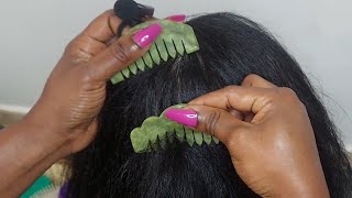 ASMR Head Scratching Roleplay Jade Comb Scalp Massage Nail Scratching Hair Hair Pulling [upl. by Bander]