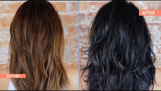 How to Black amp Blue Ombre  Dip Dye Your Hair [upl. by Silvana]